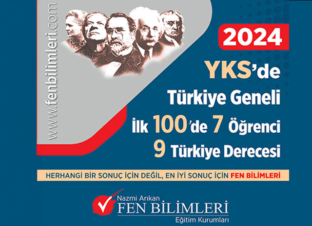 2024 YKS'de Türkiye Geneli İlk 100'de 7 Öğrenci 9 Türkiye Derecesi 